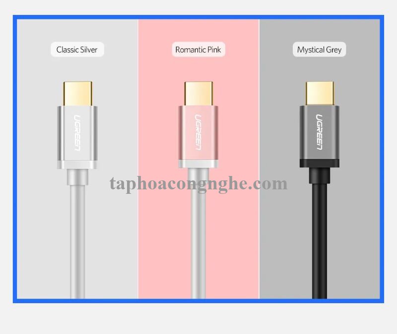 Ugreen 30537 0.5M màu Hồng Cáp USB TypeC sang USB 3.0 cao cấp US187 30030537
